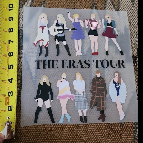 7"×9" TAYLOR SWIFT T-SHIRT IRON-O Taylor Swift Iron On for Shirt Bag Eras - Picture 1 of 1